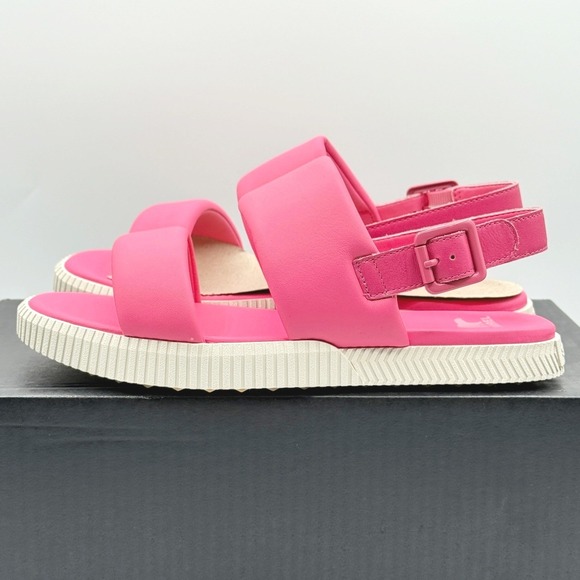 SOREL Ona Streetworks Go-To Flat Sandals Size 9 Womens - Pink/Chalk - NEW in Box - Picture 1 of 8